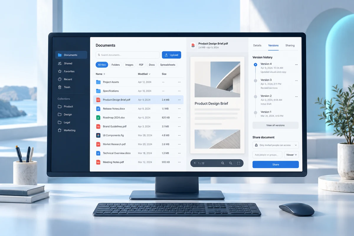 Concept cover: Document Management System — software project by Yabesh