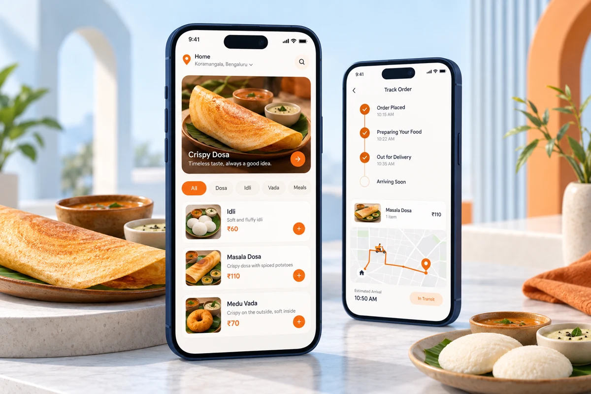 Concept cover: Madras Kitchen - food ordering mobile app by Yabesh