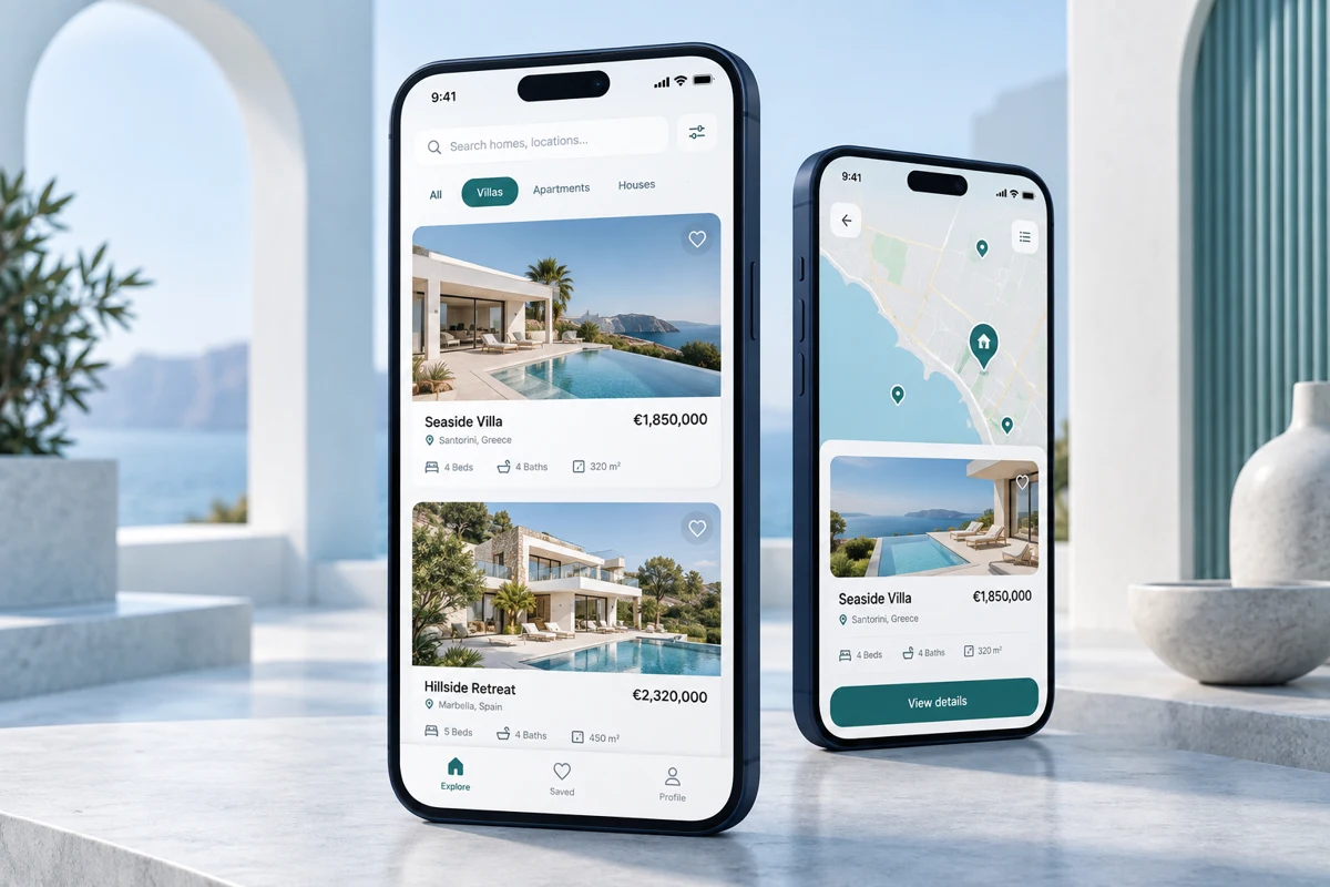 Concept cover: Real Estate Mobile App — software project by Yabesh