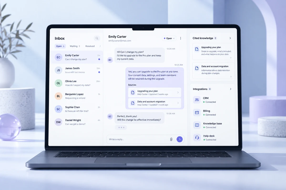 Concept cover: AI Chat Support System — software project by Yabesh
