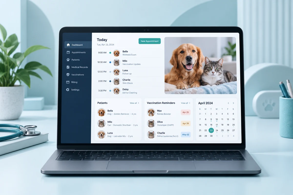 Concept cover: Pet Hospital Software — software project by Yabesh
