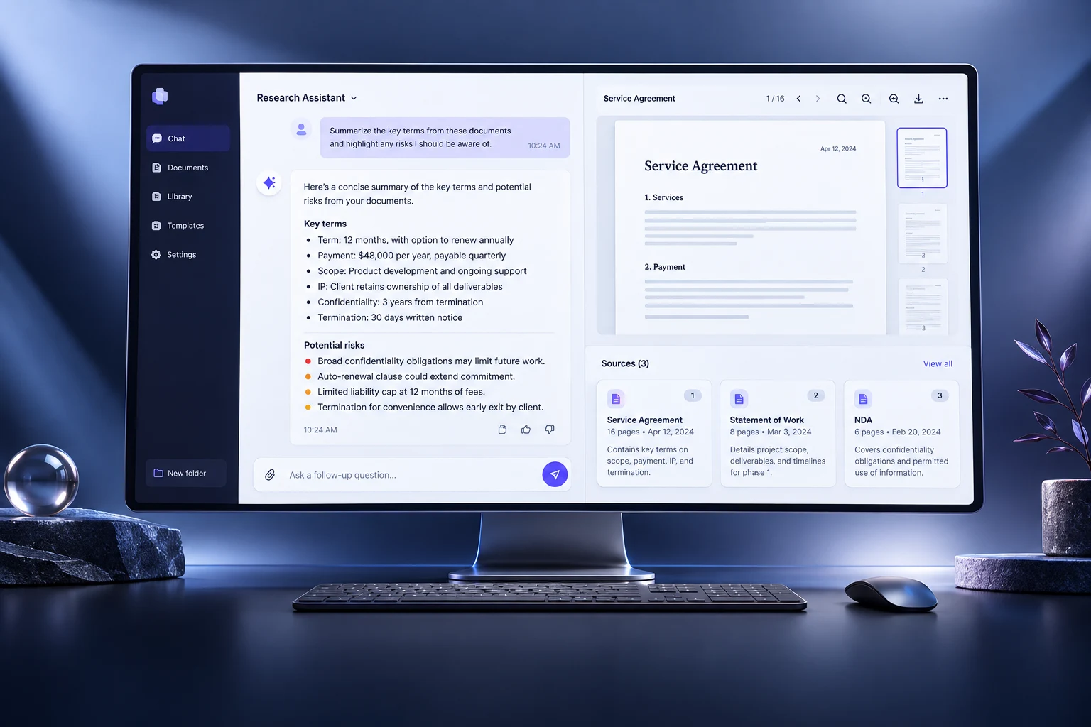 Illustrative chat service concept
